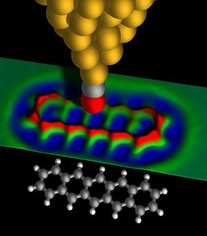 Illustration for article titled IBM Takes First 3D Image of Atomic Bonds